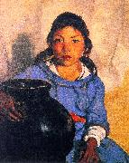 Robert Henri Gregorita with the Santa Clara Bowl oil painting